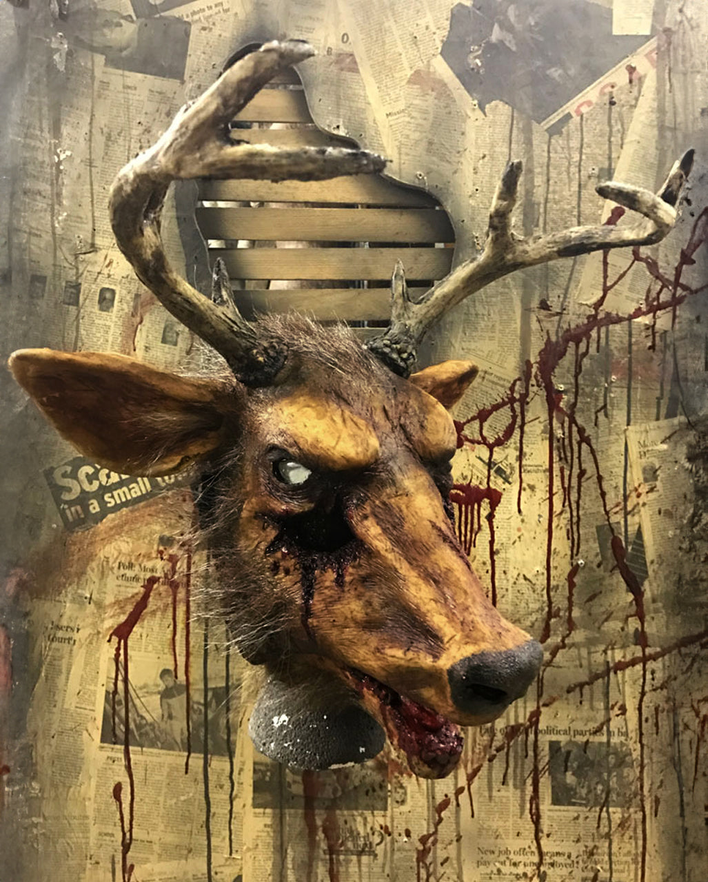 Hairy Bloody Deer Hunter Mask