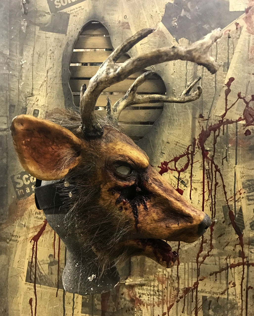 Hairy Bloody Deer Hunter Mask