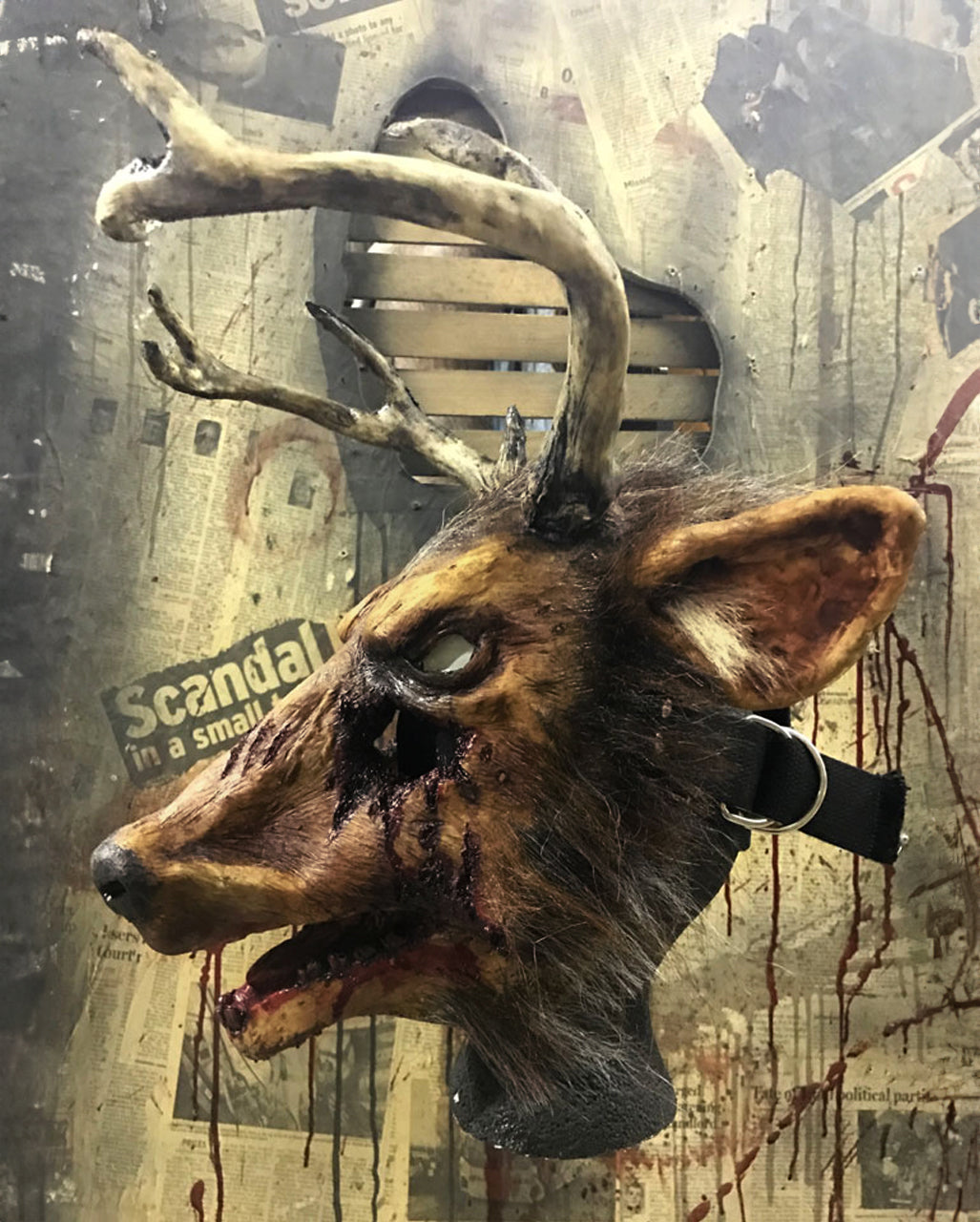 Hairy Bloody Deer Hunter Mask