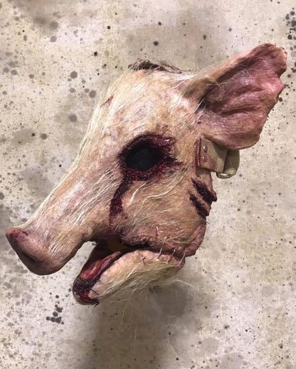 Hairy Bloody Pig Head Mask