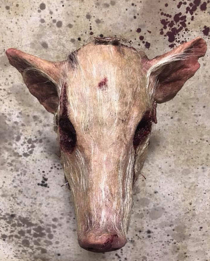 Hairy Bloody Pig Head Mask