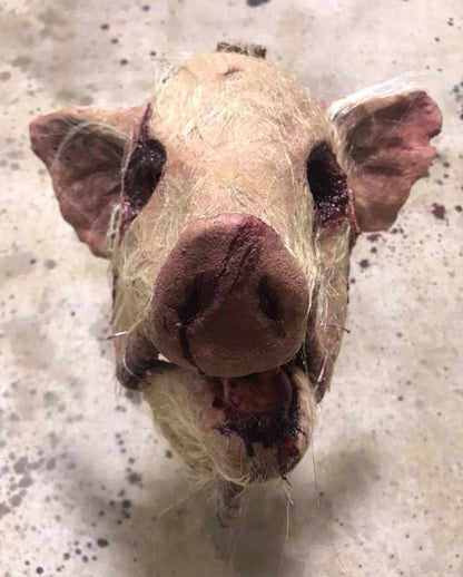 Hairy Bloody Pig Head Mask