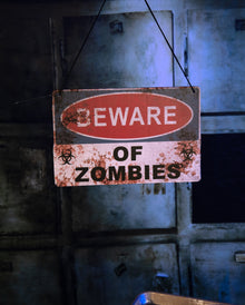 "Beware of Zombies" Hinweisschild 29cm