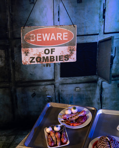 "Beware of Zombies" Hinweisschild 29cm