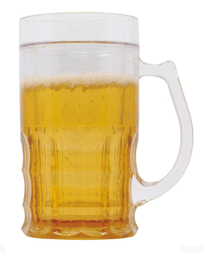 Bierkrug mit Bier als Kostümzubehör 15cm