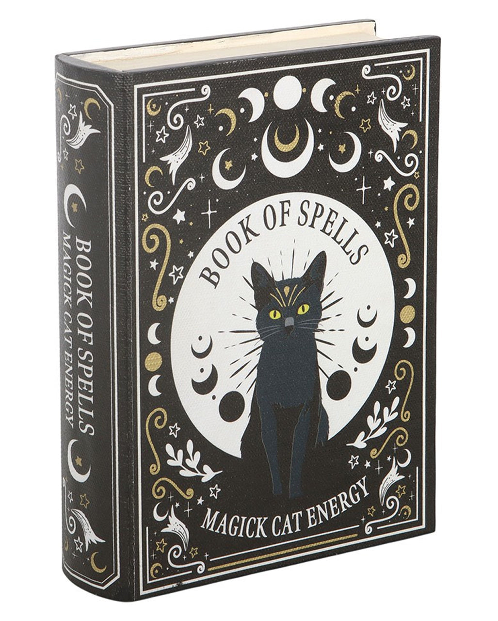 Zauberbuch „Black Cat Magick“ Aufbewahrungsbox 21cm