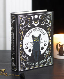 Zauberbuch „Black Cat Magick“ Aufbewahrungsbox 21cm
