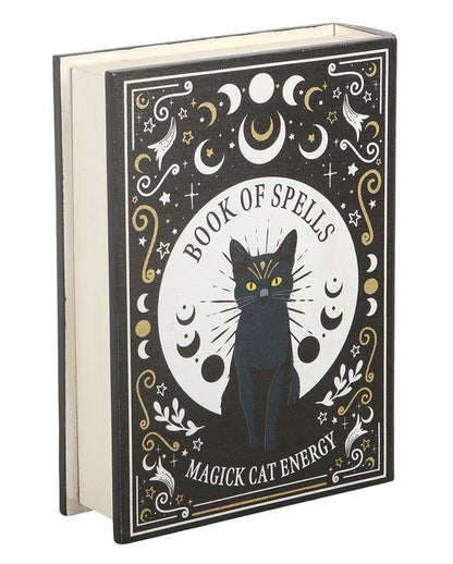 Zauberbuch „Black Cat Magick“ Aufbewahrungsbox 21cm