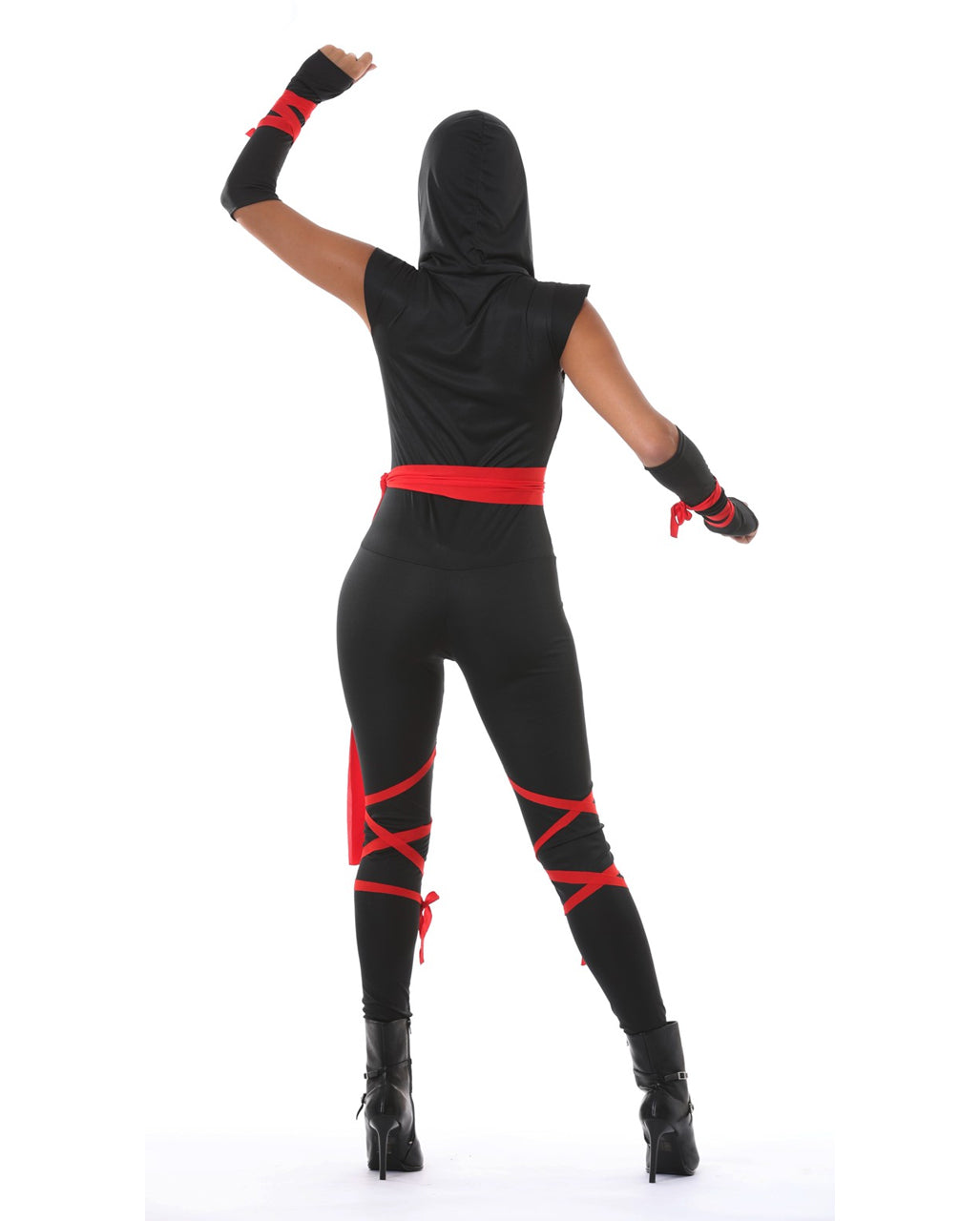 Schwarze Ninja Kriegerin Kostüm