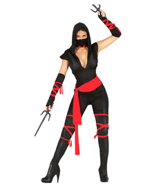 Schwarze Ninja Kriegerin Kostüm