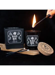 Schwarze Rose Gothic-Duftkerze
