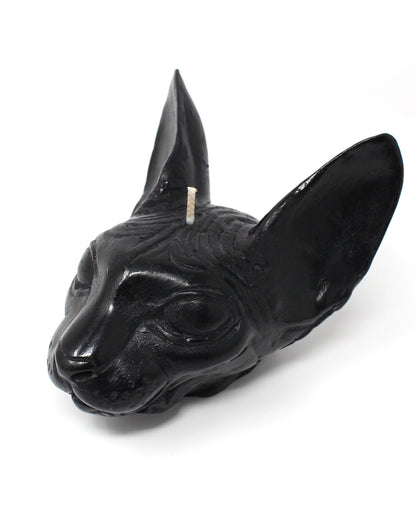 Schwarze Sphinx Gothic Duftkerze 8x10cm