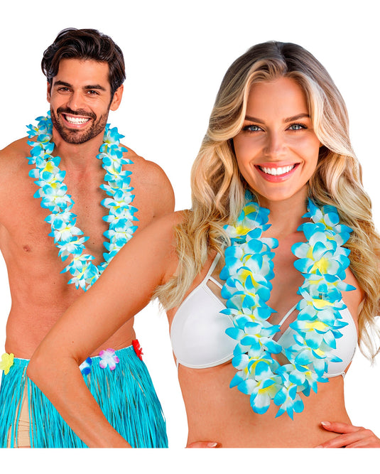 Blaue Blüten Hawaiikette