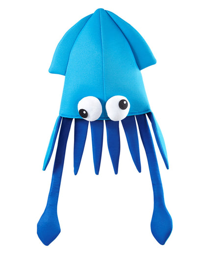 Blauer Oktopus als Partyhut