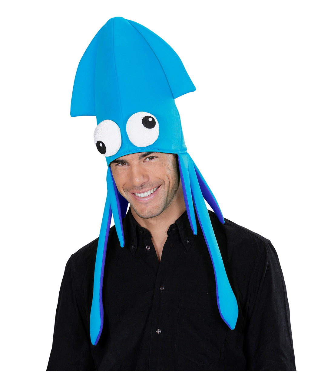 Blauer Oktopus als Partyhut
