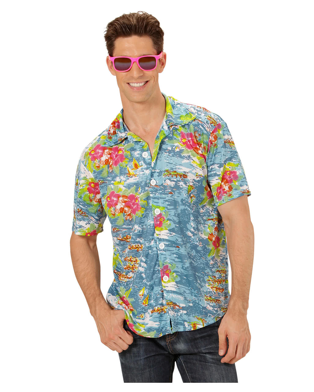 Hawaii Hemd Blau ML