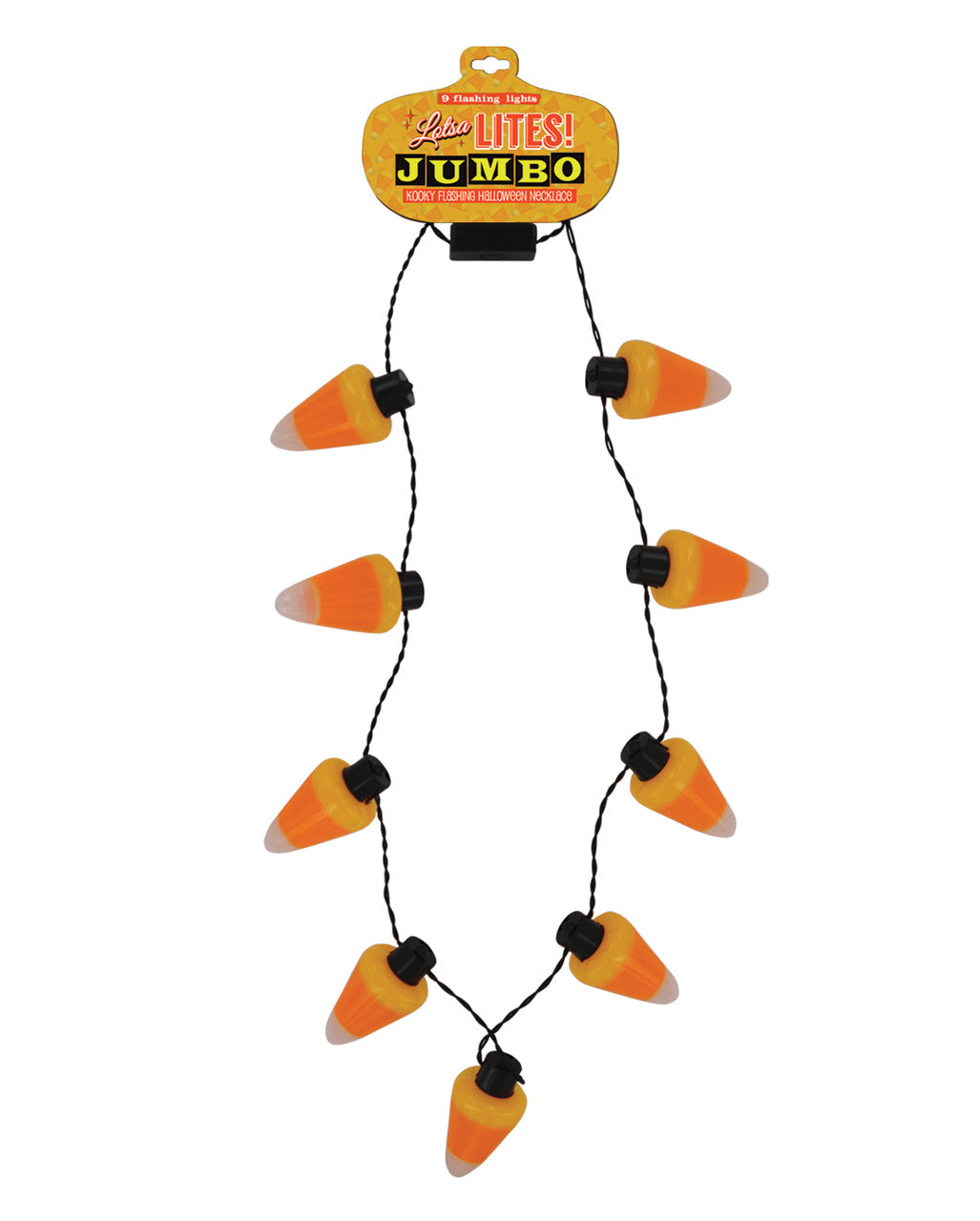 Blinkende Jumbo Candy Corn Halloween Halskette