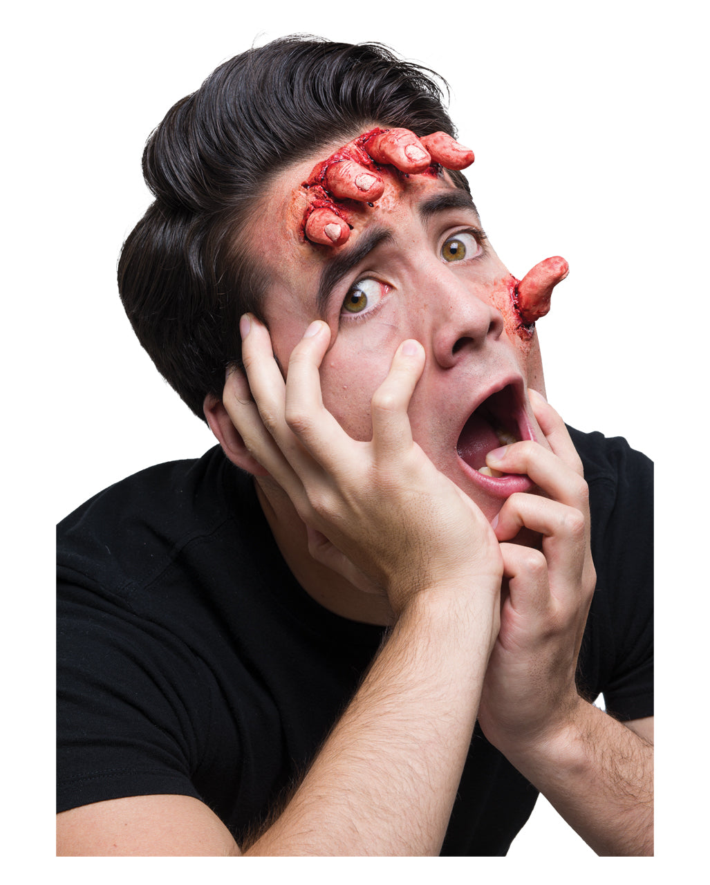 Blutige Finger: Gesichtsattacke Latex-Applikation