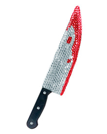 Blutiges Messer mit Strasssteinen 38cm