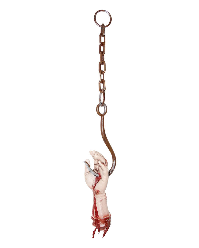Abgehackte Zombie Hand am Haken