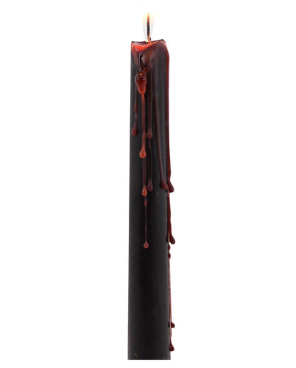 Schwarze Spitzkerzen mit Vampir Blut 4 St.