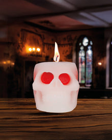 Blutende Totenkopf Kerze 6 cm