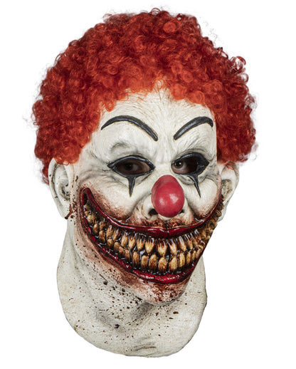 Bloody Burger Horror Clown Mask with Hair