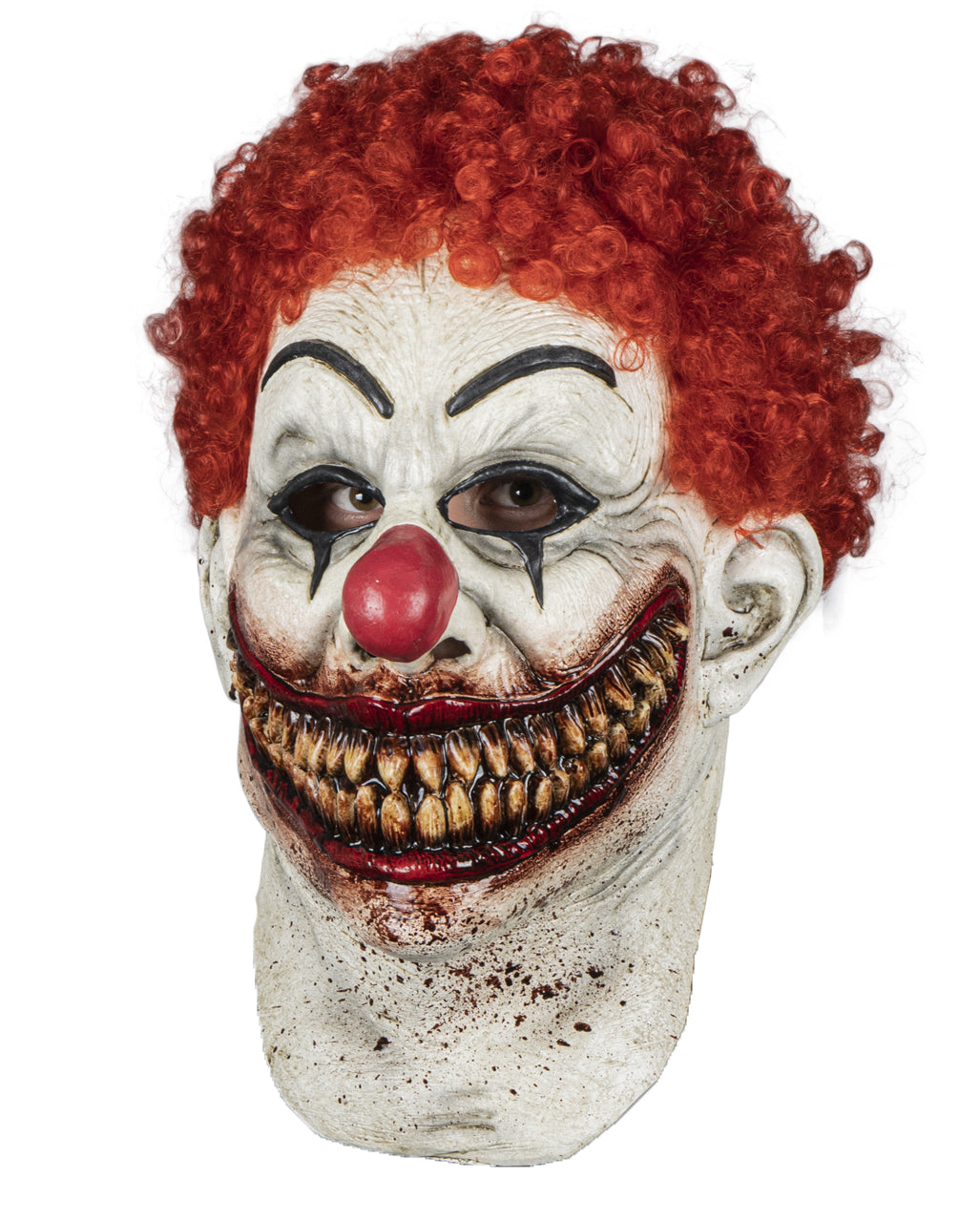 Bloody Burger Horror Clown Mask with Hair