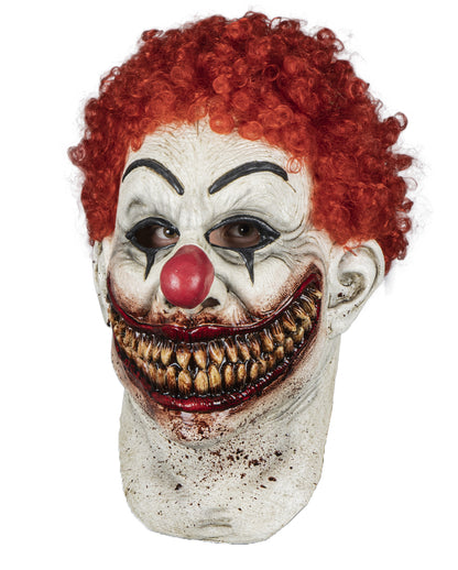 Bloody Burger Horror Clown Mask with Hair