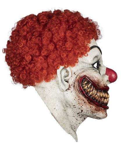 Bloody Burger Horror Clown Mask with Hair