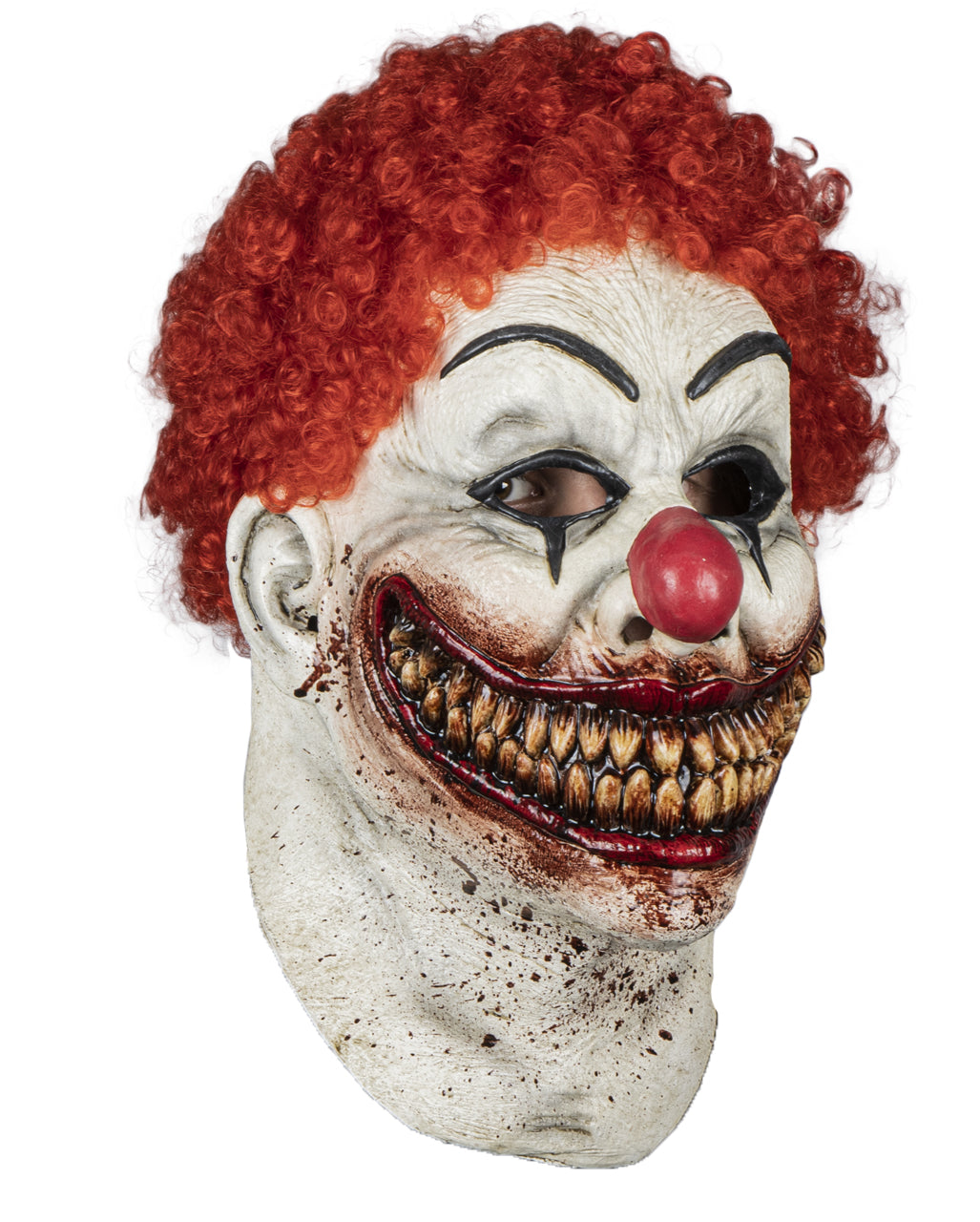 Bloody Burger Horror Clown Mask with Hair