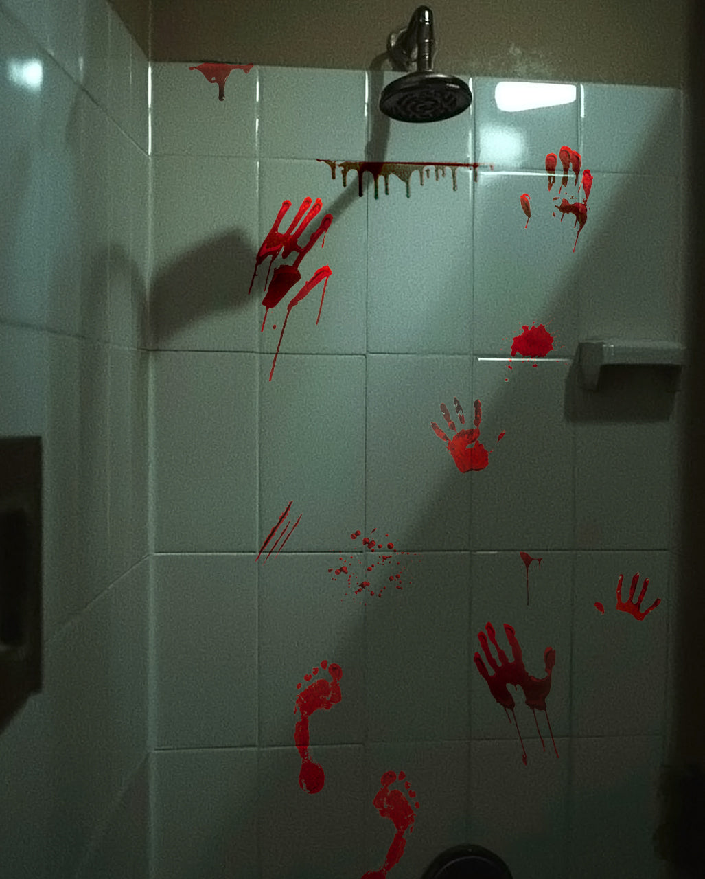 Bloody Footprints & Bloodstains As Floor Stickers 36-piece Set