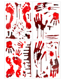Blutige Fußabdrücke & Blutspuren als Bodensticker Set 36-tlg