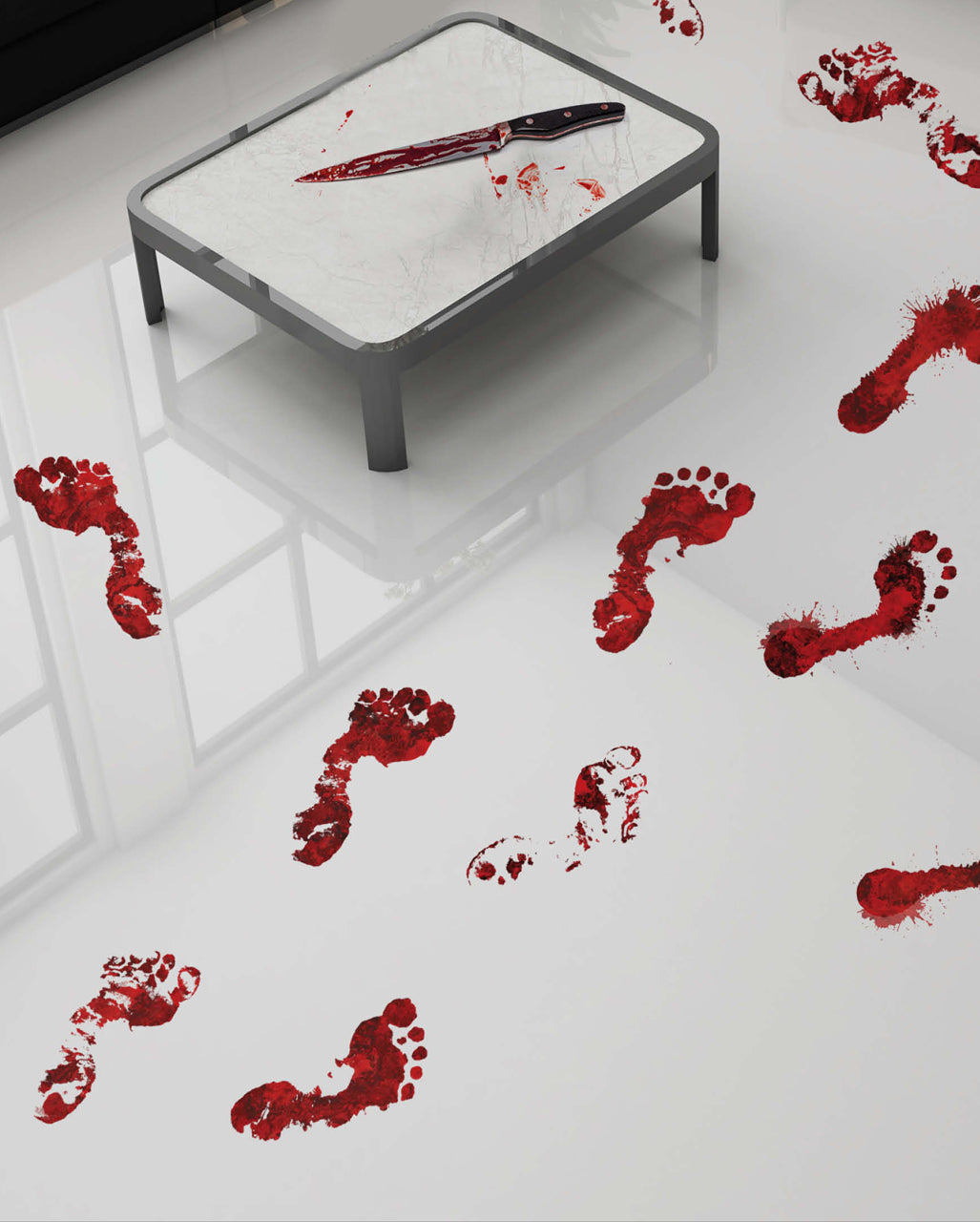 Bloody Footprints Floor Stickers