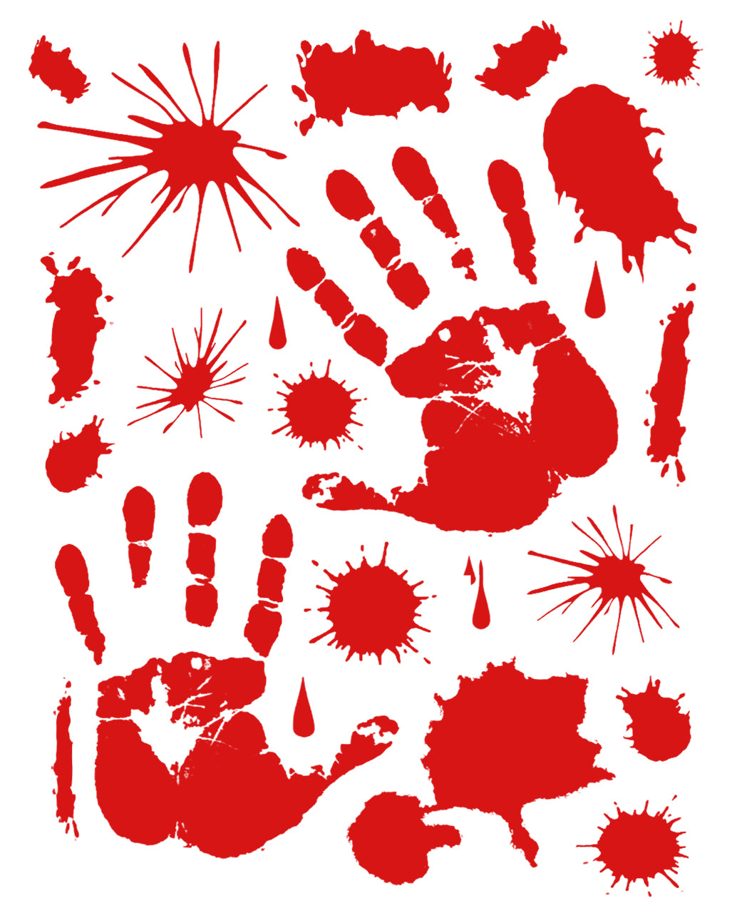 Bloody Handprints & Splatter Window Film