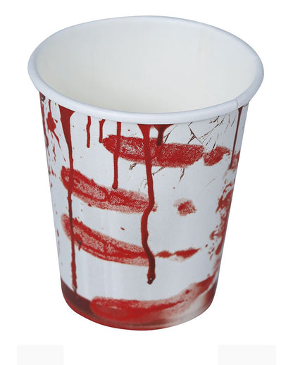 Blutige Partybecher aus Pappe 6 Stück