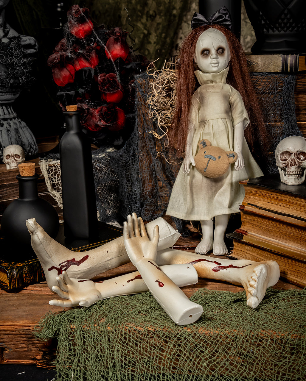 Blutige Puppen Beine & Arme 4 St.