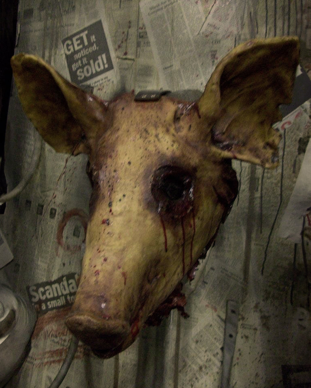 Blutige Schweinekopf Maske Splatter Hog