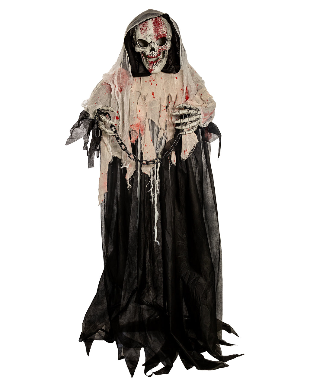 Bloody Ragged Ghost With Movement, Sound & Light Stand Figure 163cm