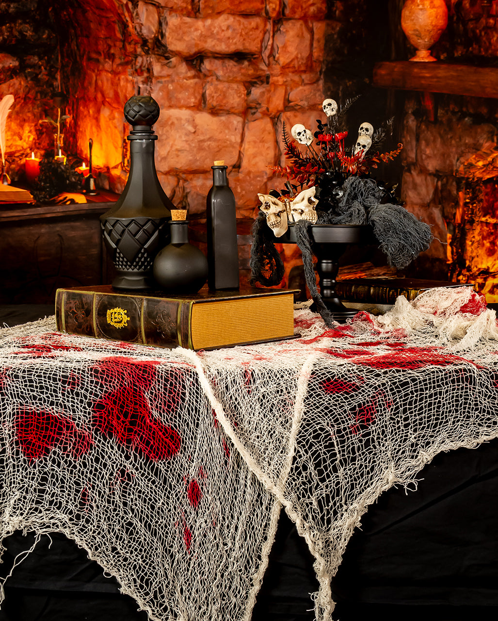 Blutiger Halloween Fetzenstoff 300x75cm