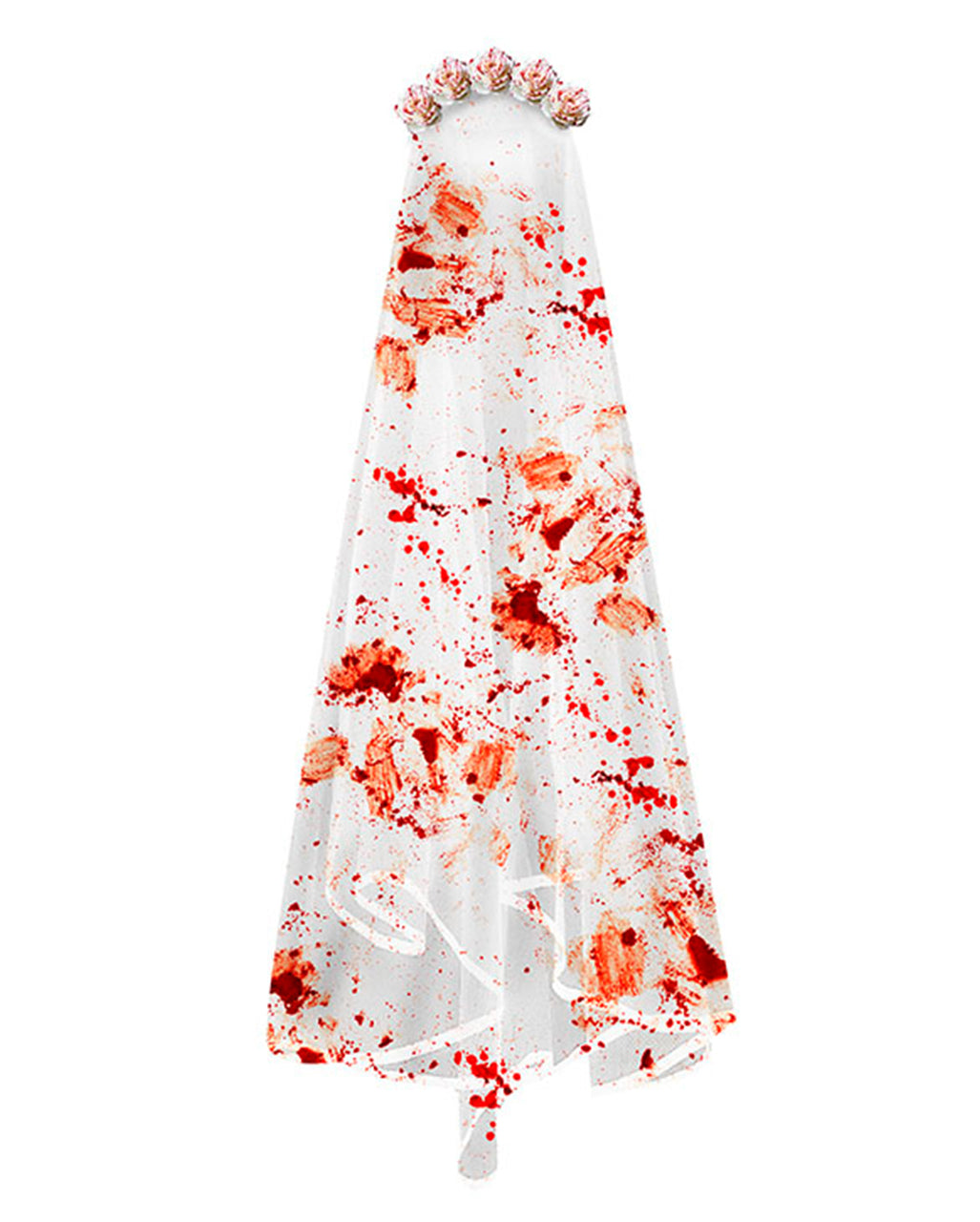 Blutiger Brautschleier mit Rosen