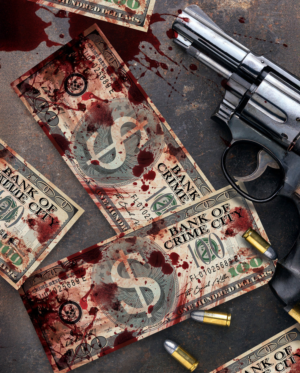 Blutbeflecktes Falschgeld 75 St.