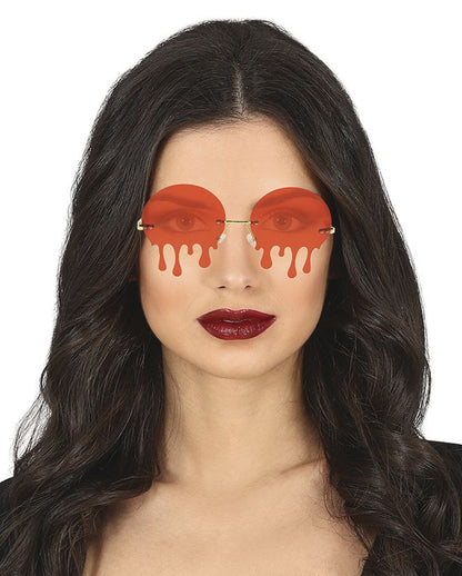 Blutstropfen Brille
