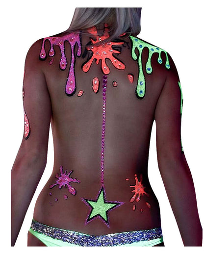 80er Jahre Body Art Glitzer Tattoo