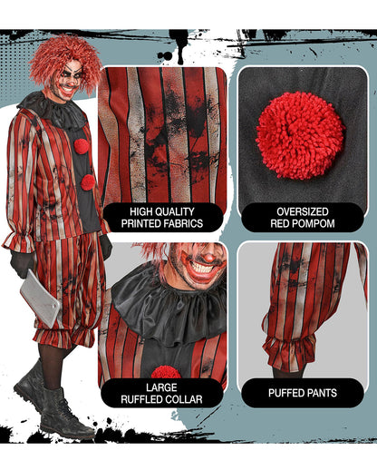 Rudy the Evil Clown Men’s Costume