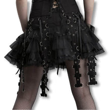 Bondagerock mit Satinbändern schwarz