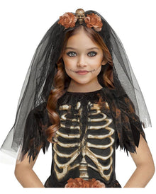 Skelett Braut Halloween Kostüm für Mädchen