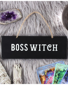"Boss Witch" Wandschild 20cm