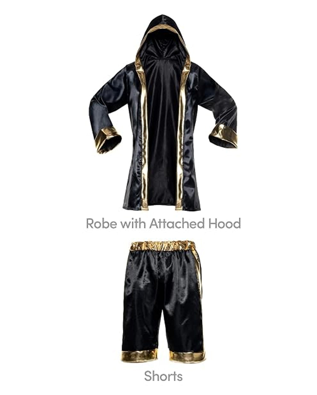Boxer Kostüm für Herren Schwarz-Gold