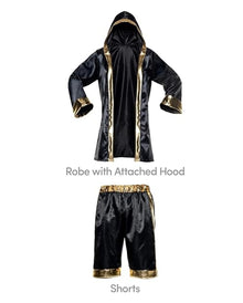 Boxer Kostüm für Herren Schwarz-Gold